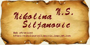 Nikolina Siljanović vizit kartica